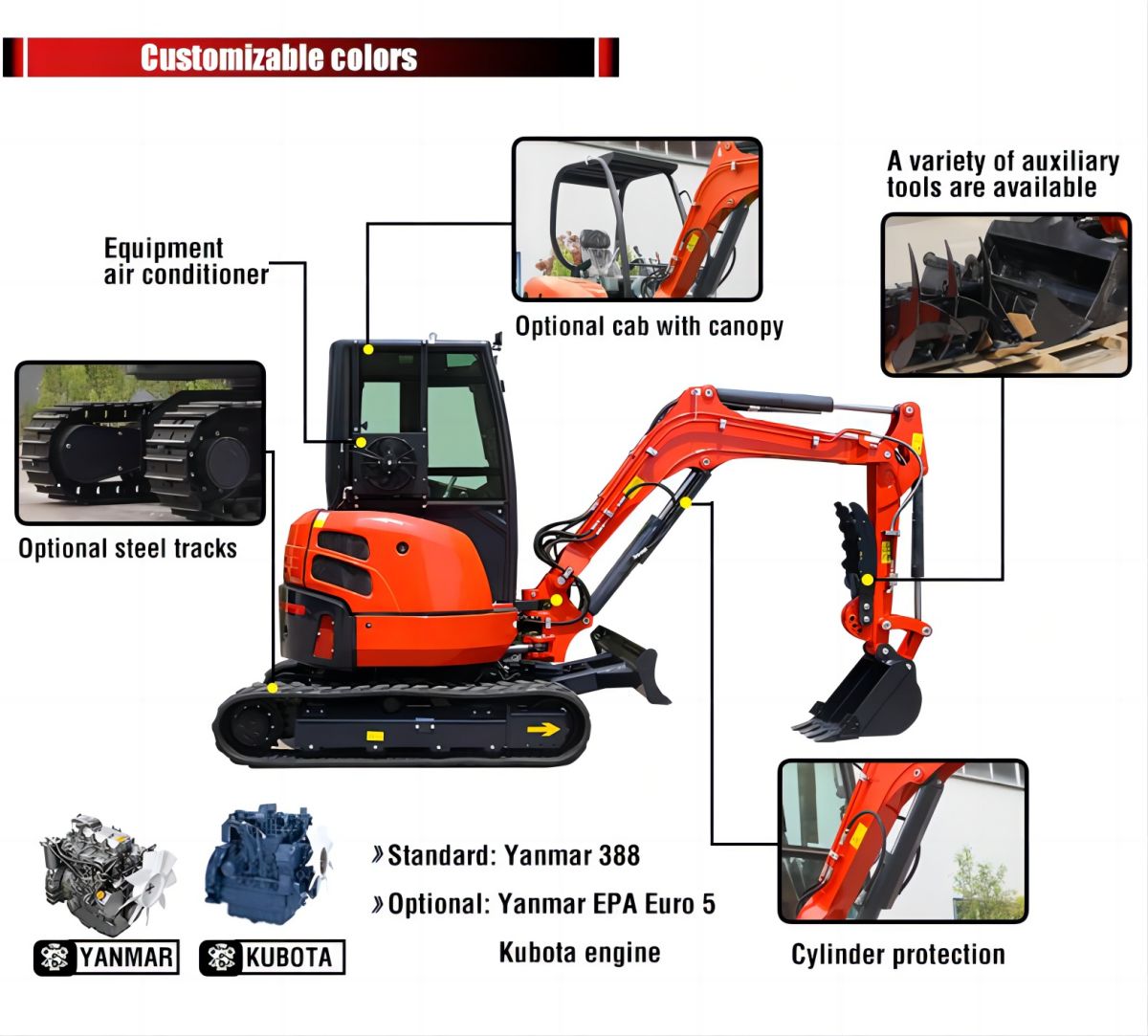 Small Micro Mini Excavator CE EPA EURO5 Small Micro Mini Excavator CE EPA EURO5