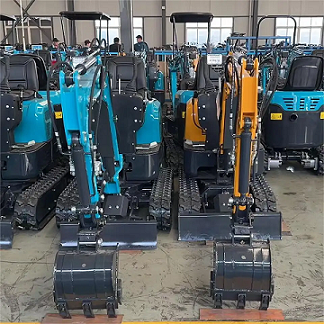 excavadora de orugas de goma