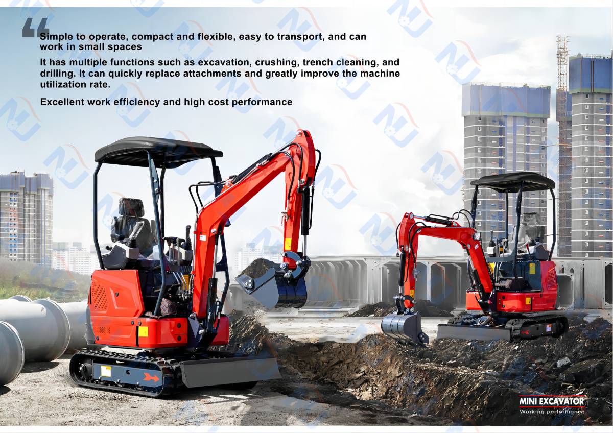 Crawler Digger Farm Excavator Machine 1.8 Ton Crawler Digger Farm Excavator Machine 1.8 Ton